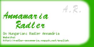 annamaria radler business card